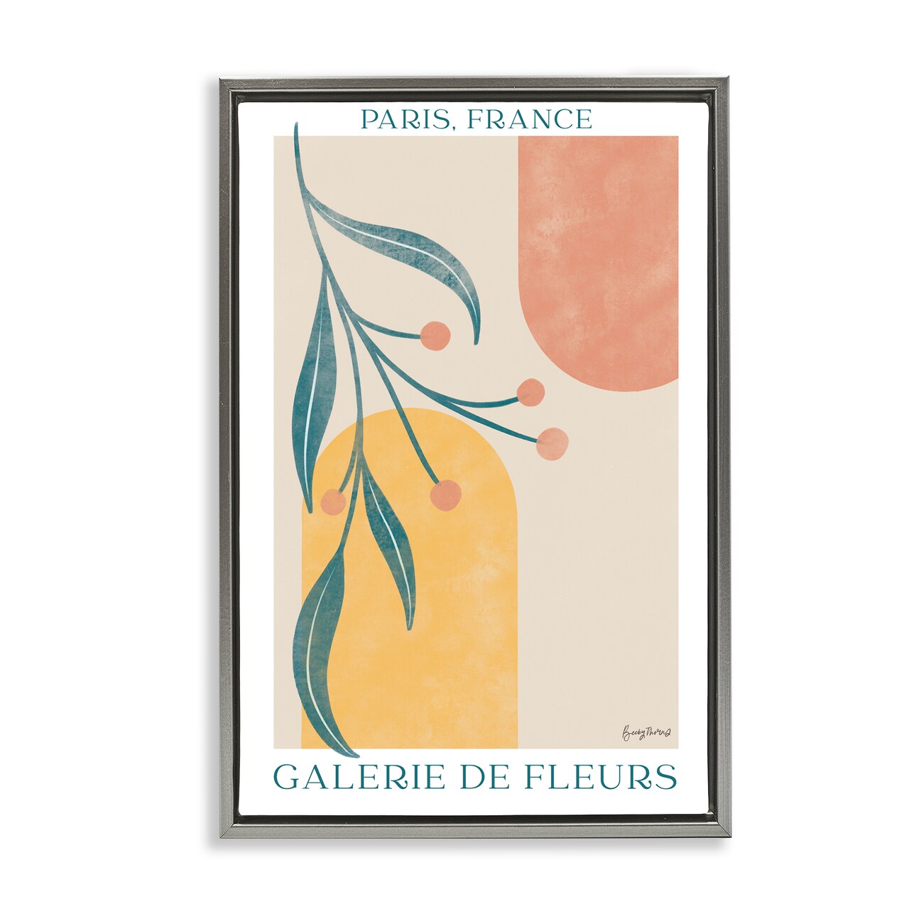 Stupell Industries Soft Earth Tones Botanical Floating Frame By Becky Thorns